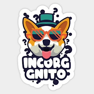 Corgi Spy  Dog Sticker